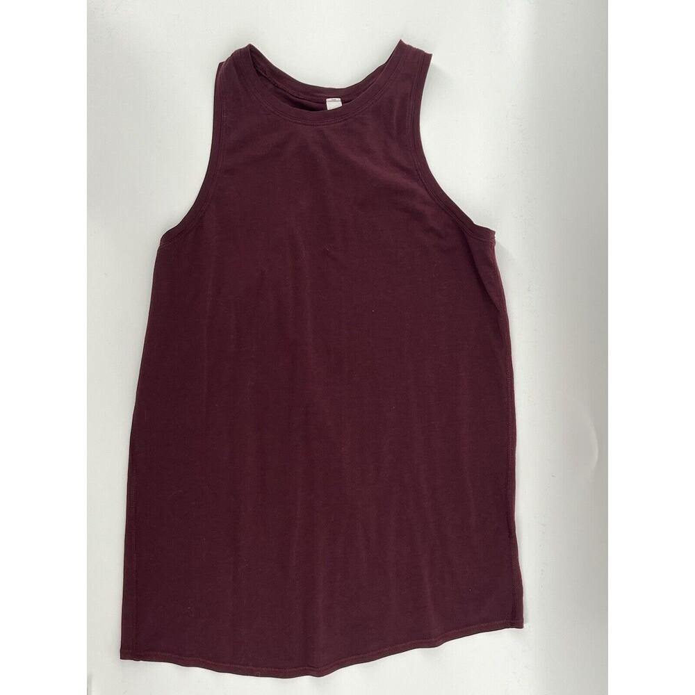 Lululemon Size 4 Athletic Top Open Up Tank Women Maroon Red Sleeveless Open Back